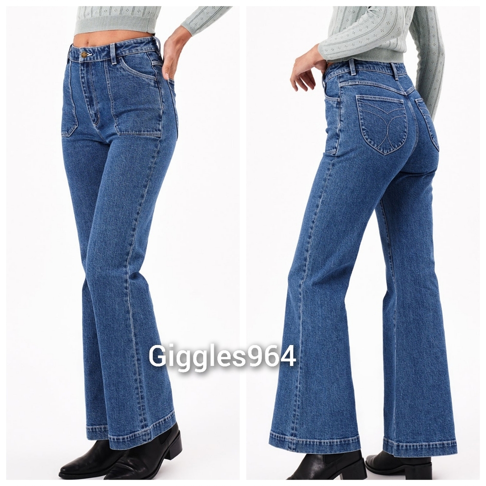 Rolla's East Coast Flare Breakers Jeans Mid Vintage Blue